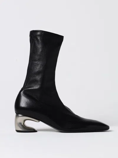 JIL SANDER FLAT ANKLE BOOTS JIL SANDER WOMAN COLOR BLACK,F86730002