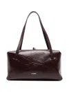 Jil Sander Maroon Goji Small Shoulder Bag