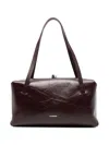 Jil Sander Maroon Goji Small Shoulder Bag In Red