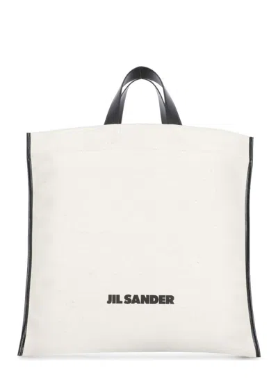 Jil Sander Border Book Bag In White