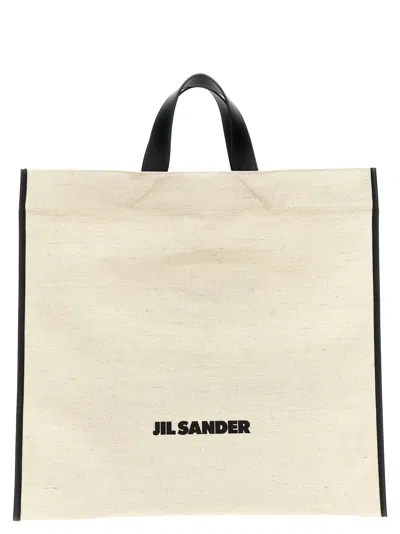 Jil Sander 'border Book Tote Square' Shopping Bag In Multicolor