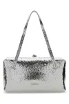 Jil Sander Nappa Leather Goji Pillow Shoulder Bag In Silver