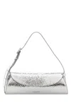 Jil Sander Cannolo Leather Crossbody Bag Metallic Finish
