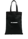 Jil Sander Borsa Shopping In Tela Nera Donna In Black