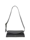 Jil Sander Women Black Leather Small Cannolo Shoulder Bag In Black