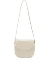 Jil Sander Coin Medium Leather Crossbody Bag In Beige