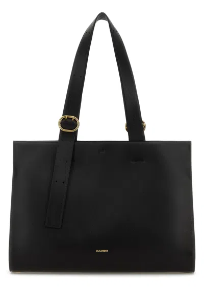 JIL SANDER BORSA SHOPPING IN PELLE NERA  DONNA