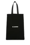 Jil Sander Borsa Shopping In Tela Nera Donna
