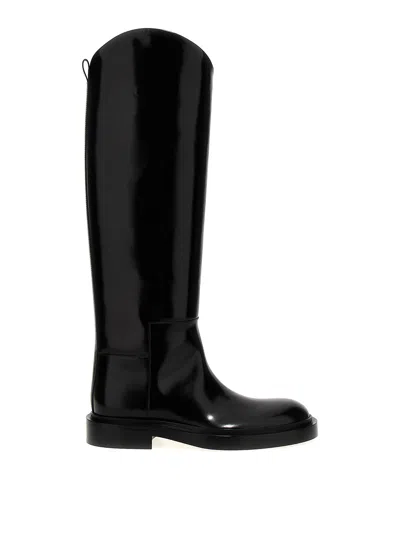JIL SANDER LEATHER BOOTS