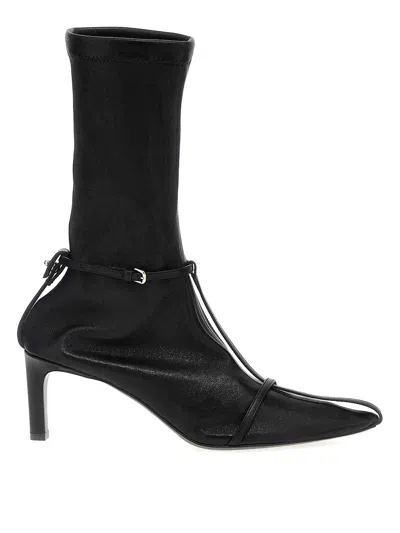 Jil Sander Black Stretch Leaf Nappa Boots