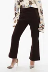 Jil Sander Bouclé Wool Cropped Pants In Brown
