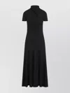 Jil Sander Layered Jersey Midi Dress In Black
