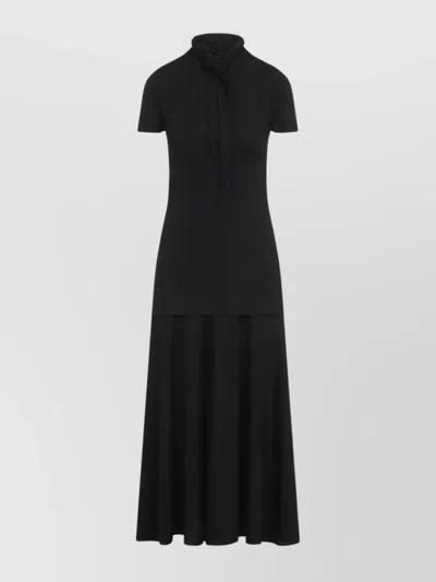 JIL SANDER BOW DETAIL FLARED DRESS