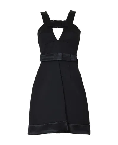 JIL SANDER JIL SANDER BOW-DETAILED SLEEVELESS MINI DRESS