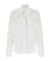 Jil Sander Bow-detailing Cotton Shirt In White