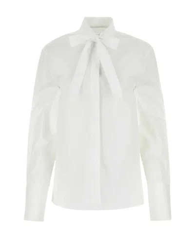 JIL SANDER JIL SANDER BOW DETAILED LONG-SLEEVED SHIRT
