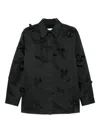 Jil Sander Bow Embellished Button-down Shirt In Black