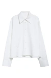 Jil Sander Collared Long-sleeve Boxy Shirt In Optic White