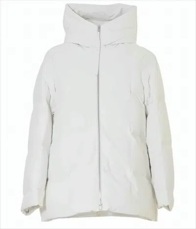 Jil Sander Boxy Cropped Padded Jacket With Structured Collar In White