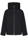 Jil Sander Padded Hooded Jacket Adjustable Hem In Black