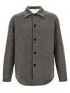 Jil Sander Wool Overshirt Casual Jackets And Parka Gray In Green