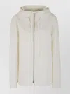 Jil Sander Boxy Fit Jacket With Hood And Drawstring In Neutral