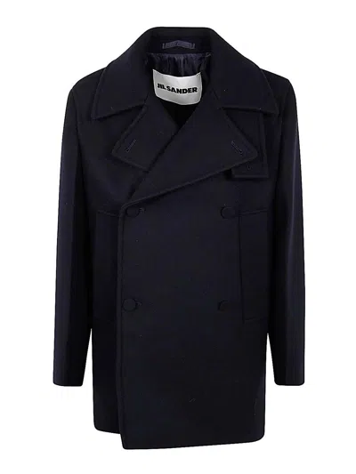 Jil Sander Boxy Fit Peacoat In Blue