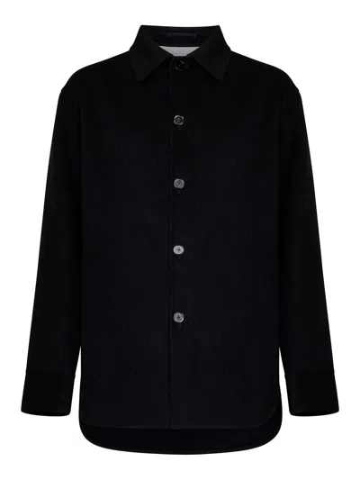 Jil Sander Black Long-sleeved Outer Shirt