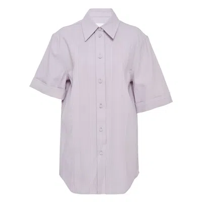Jil Sander Boxy Fit Short Sleeve Shirt In Burgundy