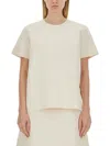 Jil Sander Boxy Fit T-shirt With Relaxed Silhouette In Powder