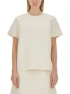 Jil Sander Beige Solid Round Neck T-shirt In Neutral