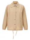 Jil Sander Boxy Light Cotton Jacket In Nude