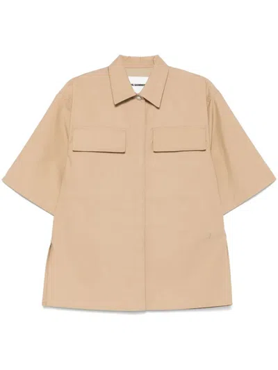 Jil Sander Boxy Shirt In Beige