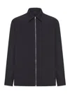 Jil Sander Boxy Shirt With Zip In Black