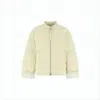 Jil Sander Boxy Silhouette Padded Jacket With High Collar In Neutral