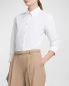 Jil Sander Bracelet-sleeve Collared Shirt In Optic Whit
