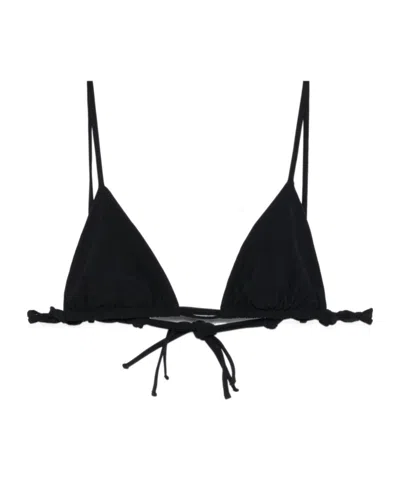 Jil Sander Braid-detail Bikini Top In Black