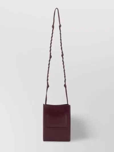 Jil Sander Braided Strap Shoulder Bag With Front Pocket
