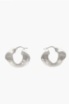 Jil Sander Brass Asymmetric Hoop Earrings