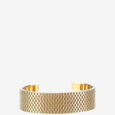 Jil Sander Brass Bracelet In Gold