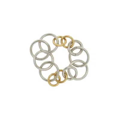 Jil Sander Brass Chain Bracelet In Silver
