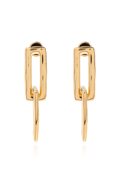 Jil Sander Pendant Earrings In Yellow