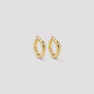 Jil Sander Statement Brass Earrings For Women In Pink