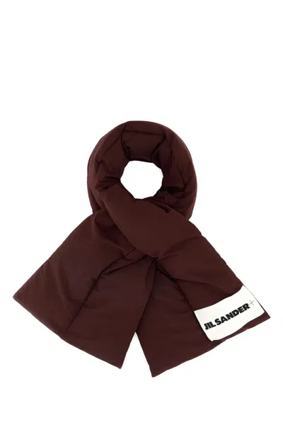 JIL SANDER JIL SANDER CHOCOLATE POLYESTER SCARF