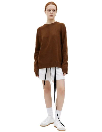 Jil Sander Brown Crewneck Sweater