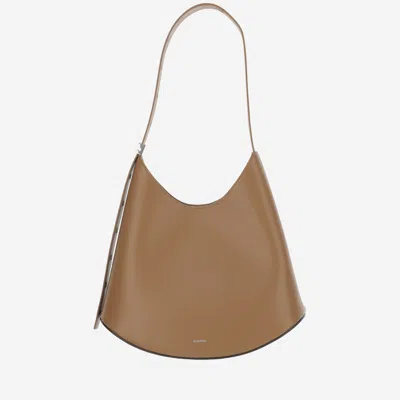 Jil Sander Brown Eldorado Medium Hobo Bag
