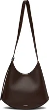Jil Sander Brown Eldorado Small Bag In 209 Mahogany