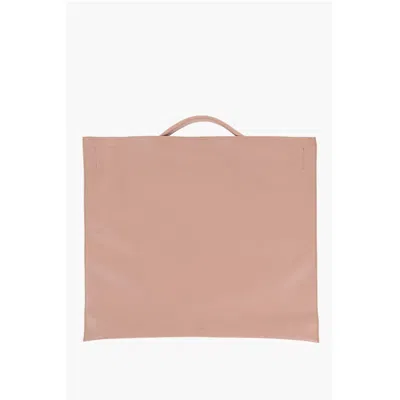 Jil Sander Brown Leather Tote Bag