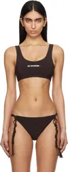 Jil Sander Logo Bikini Top In 204 Earth