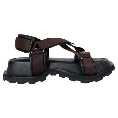 Pre-owned Jil Sander Brown Nylon Chunky Sole Hiking Sandals Shoes 39